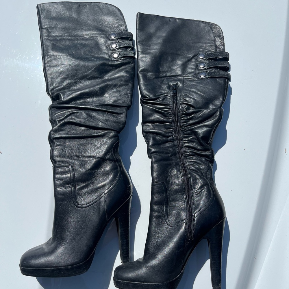 Jessica Simpson over the knee heel boots